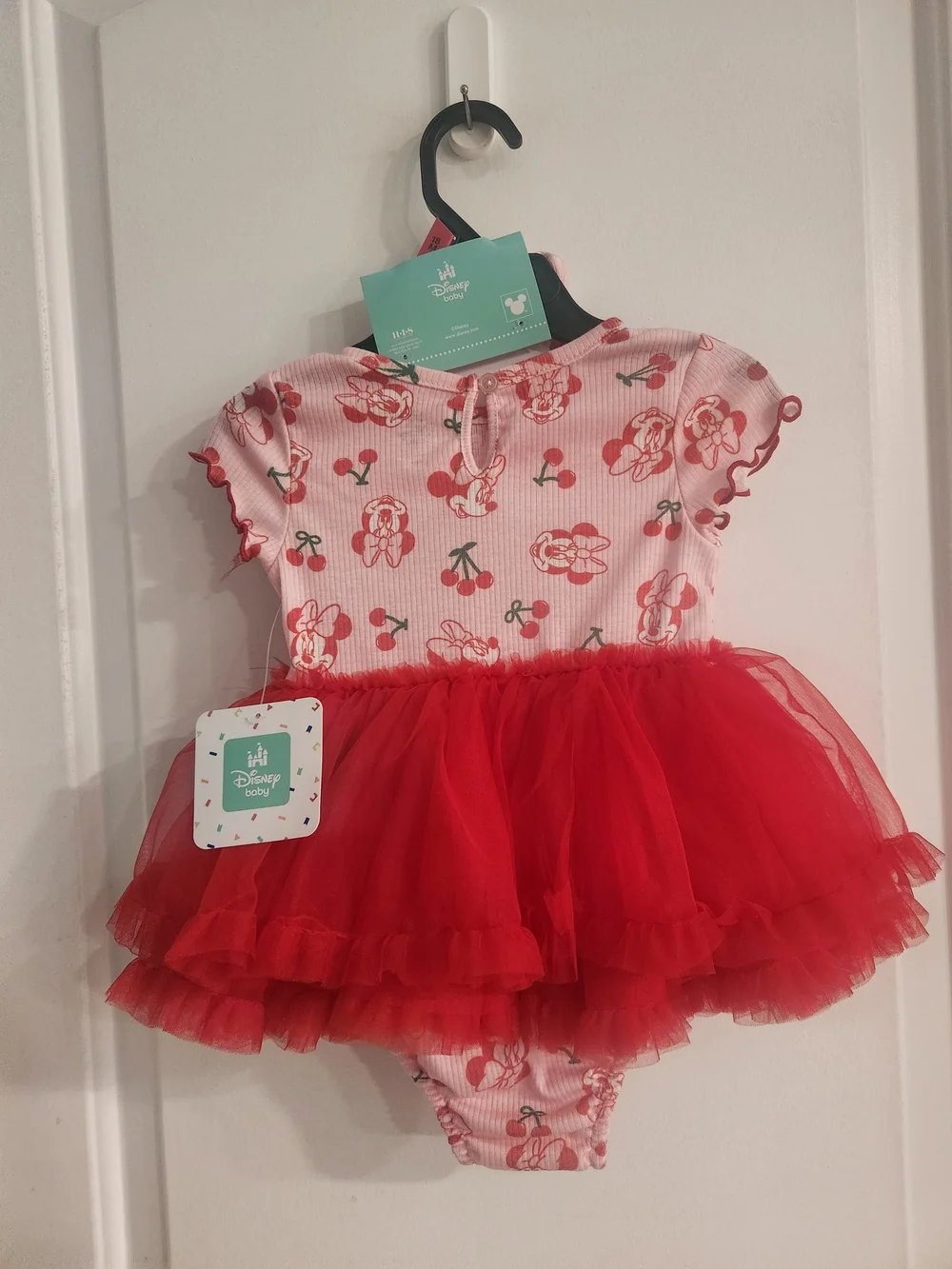 Disney Pink & Red Minnie Cherry Tutu Dress for Kids